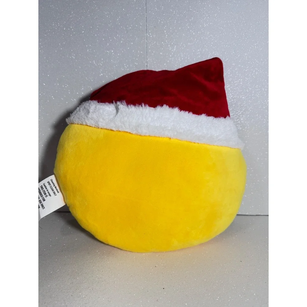 MSA Trading Sunglasses Emoji Red Santa Hat Christmas Plush Pillow 12 Inch Yellow
